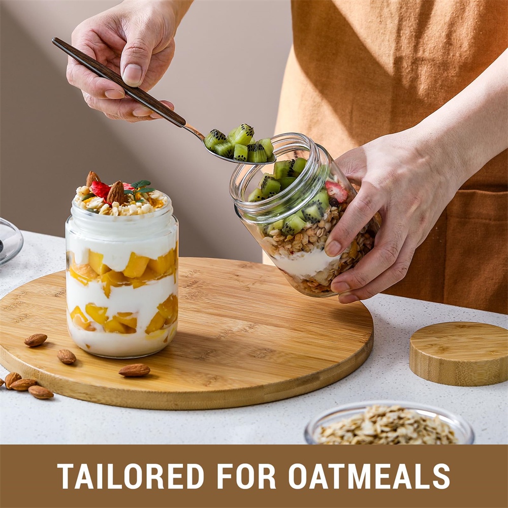 4 Pack 16oz Overnight Oats Con - Meal Prep Overnight Oats ulasan dan harga