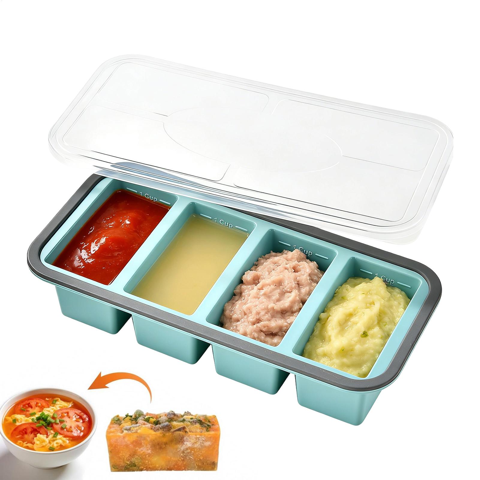 Silicone Freezer Tray Mold wit - Meal Prep Oatmeal ulasan dan harga