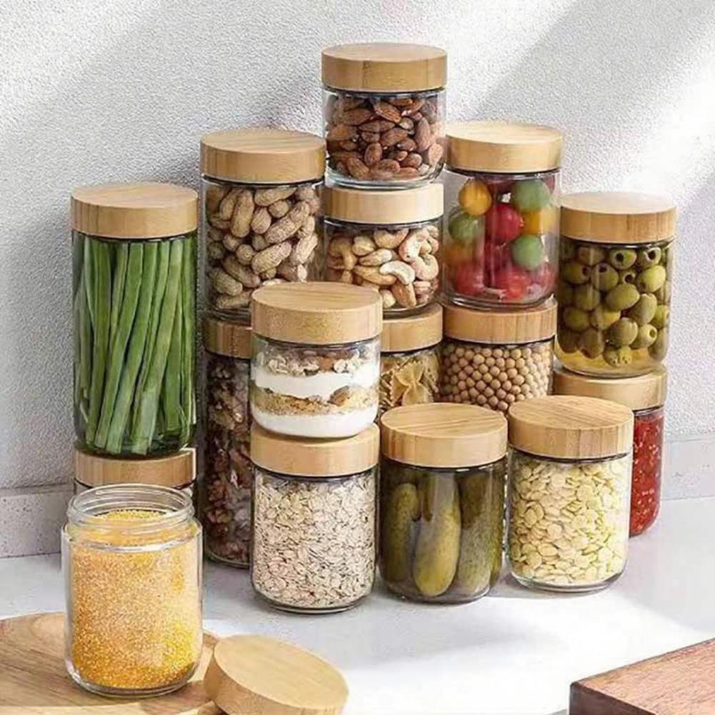 Rustic Glass Jar 4pcs Glass Ov - Meal Prep Overnight Oats ulasan dan harga