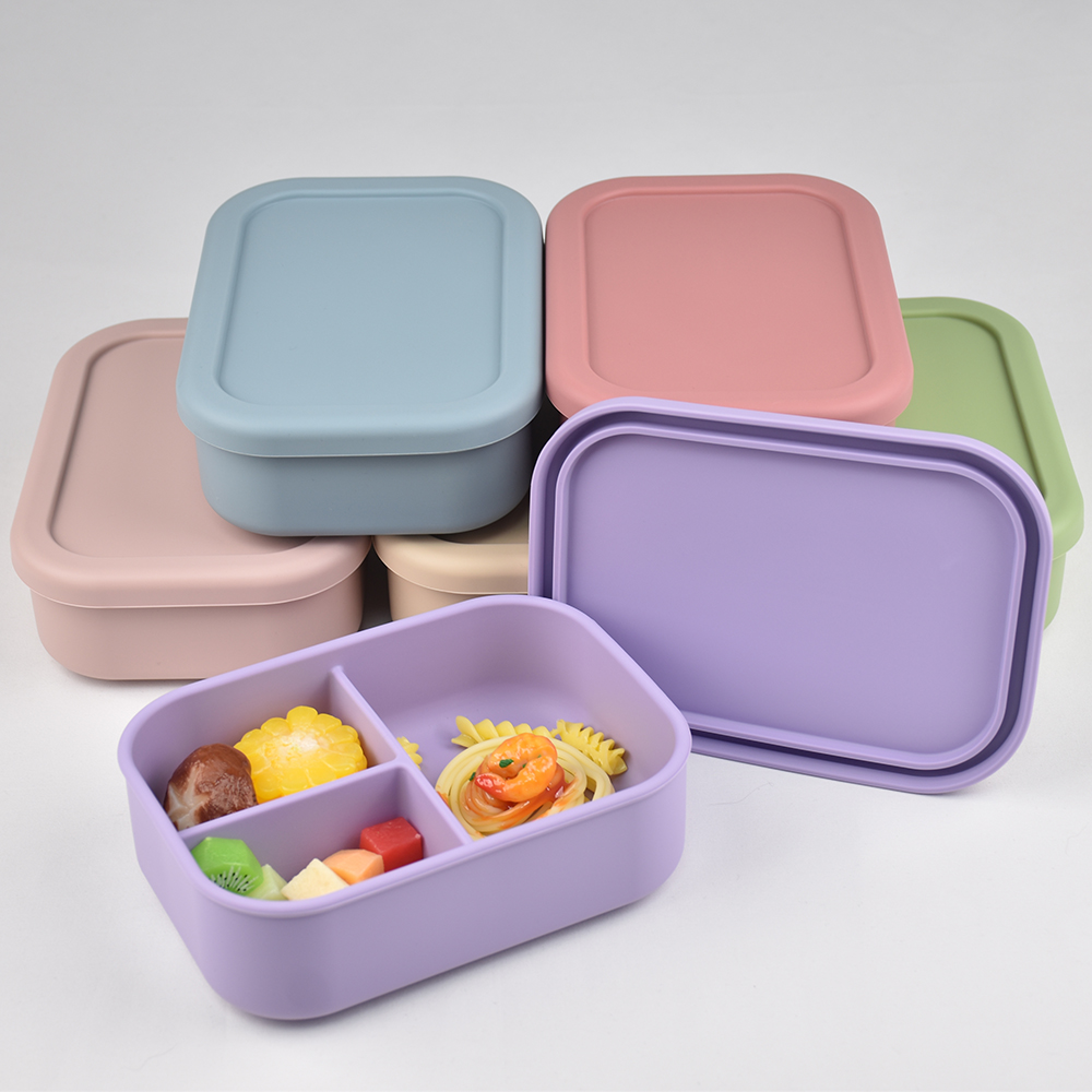 3-Compartment Food Grade Silic - Meal Prep Ideas ulasan dan harga