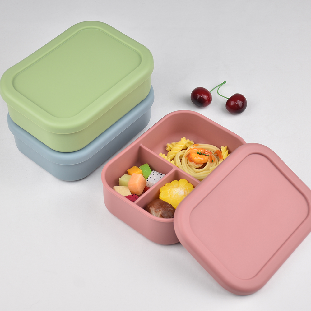 3-Compartment Food Grade Silic - Meal Prep Ideas ulasan dan harga