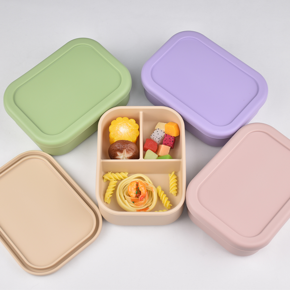 3-Compartment Food Grade Silic - Meal Prep Ideas ulasan dan harga