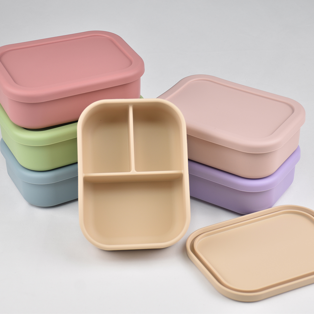 3-Compartment Food Grade Silic - Meal Prep Ideas ulasan dan harga