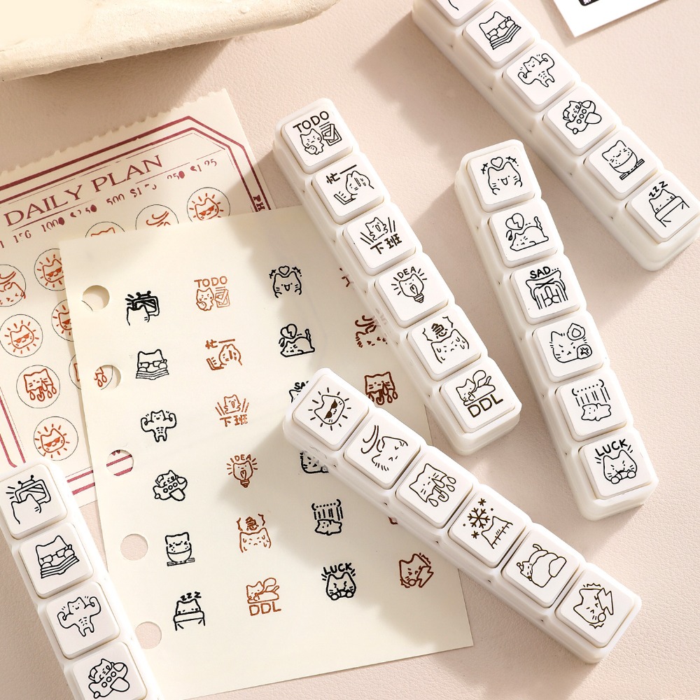 Cute Good Mood Series Cat Shap - Meal Prep Notebook ulasan dan harga