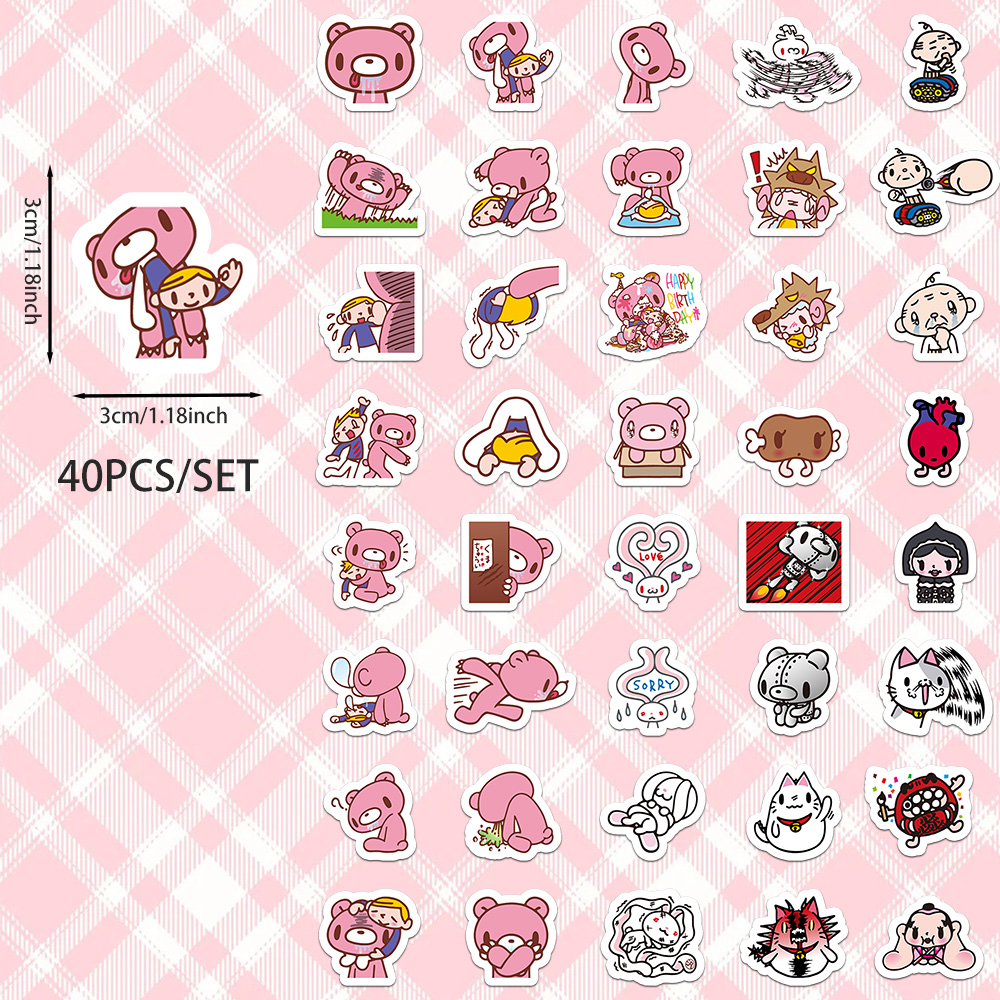 40pcs Cartoon Gloomy Bear & CH - Meal Prep Notebook ulasan dan harga