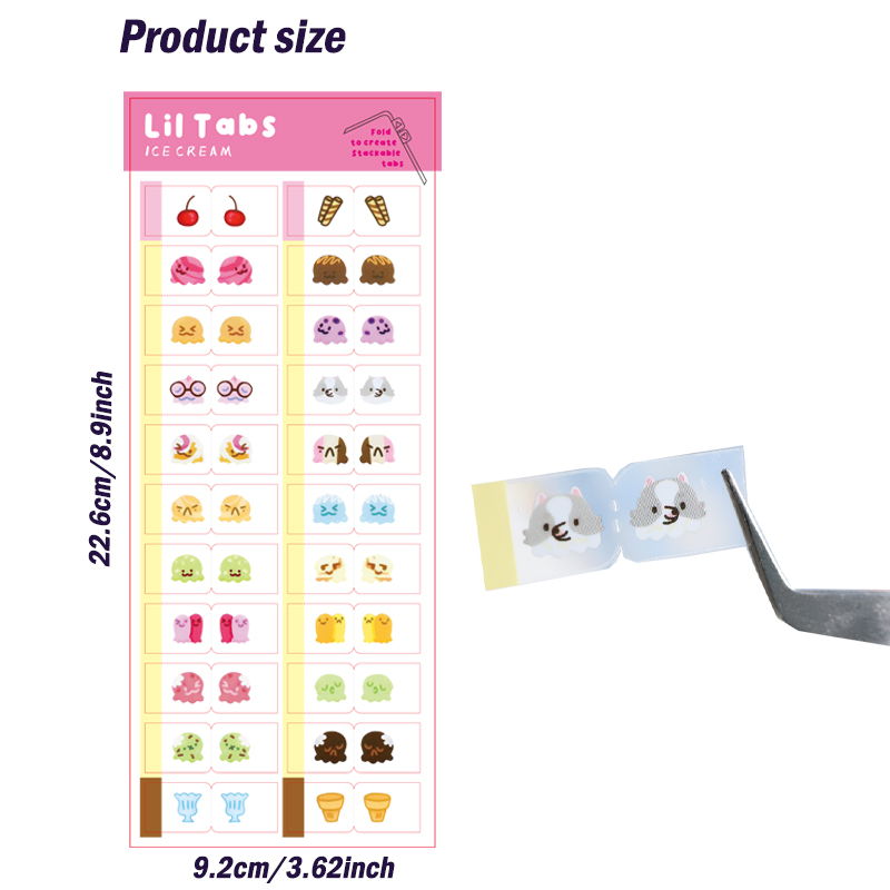 22/44pcs Cute Ice Cream Themed - Meal Prep Notebook ulasan dan harga