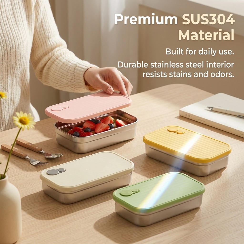 Stainless Steel Bento Box Meta - Meal Prep Ideas ulasan dan harga