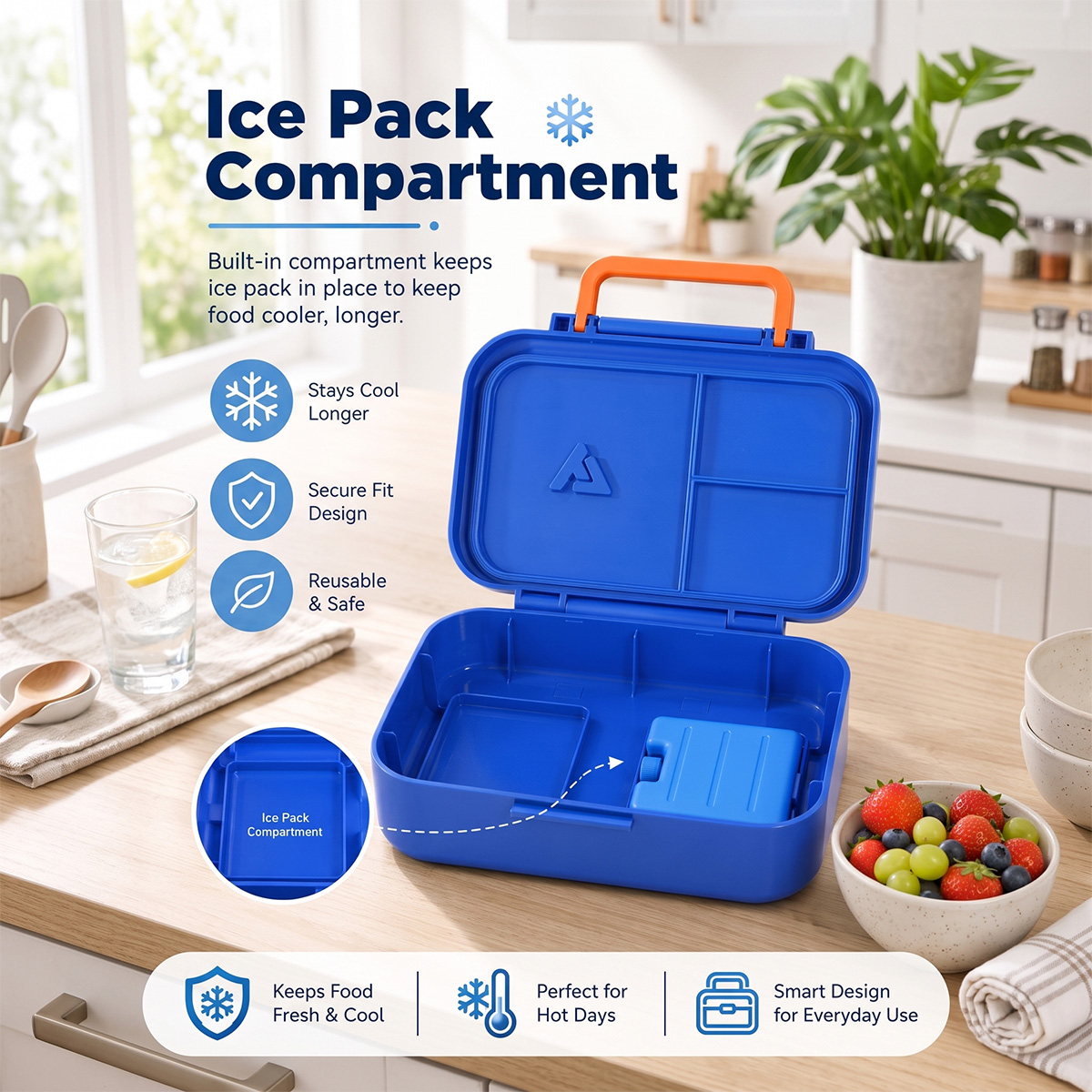 Bento Lunch Box for with 13oz  - Meal Prep Ideas ulasan dan harga