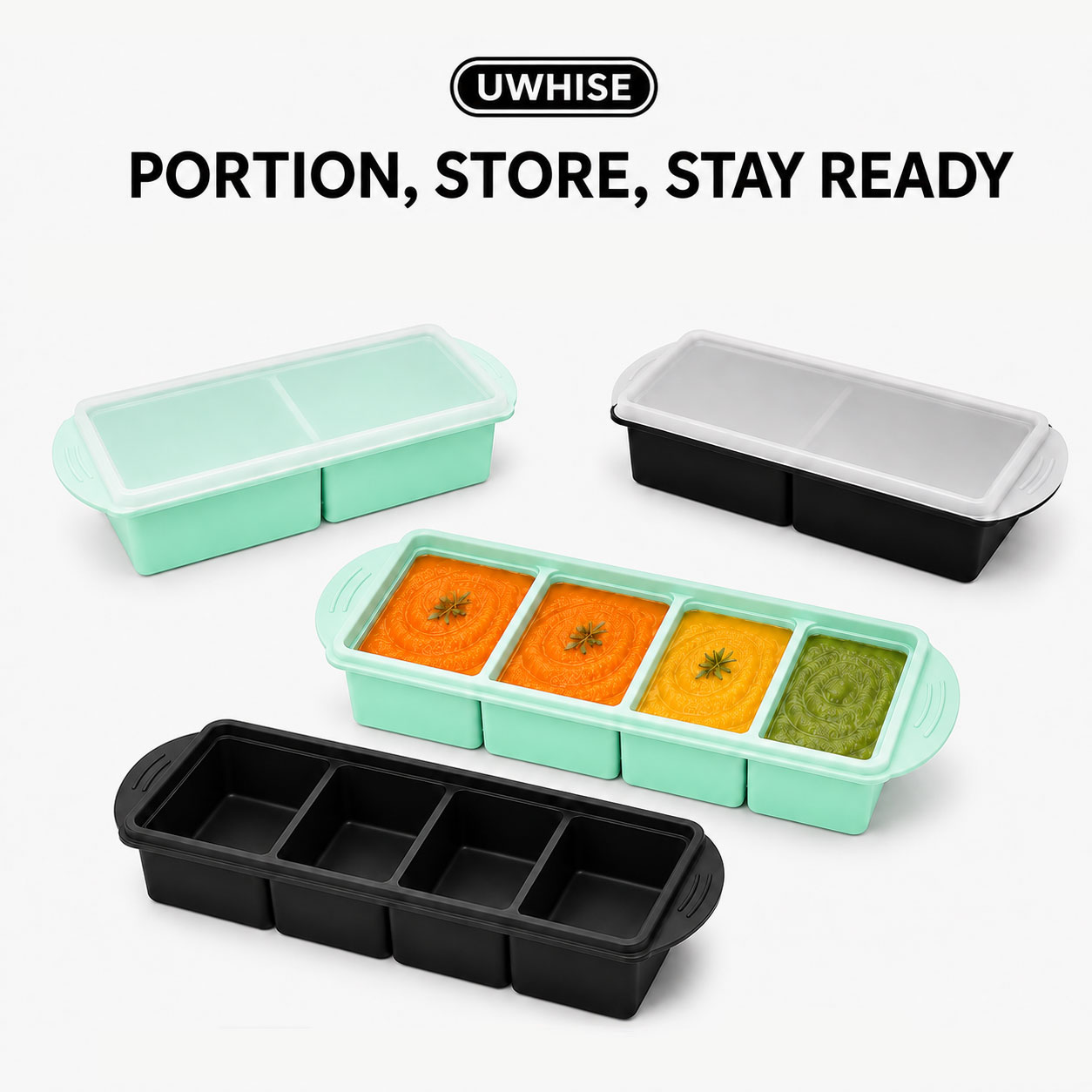 Uwhise Silicone Soup Freezer T - Meal Prep Oatmeal ulasan dan harga