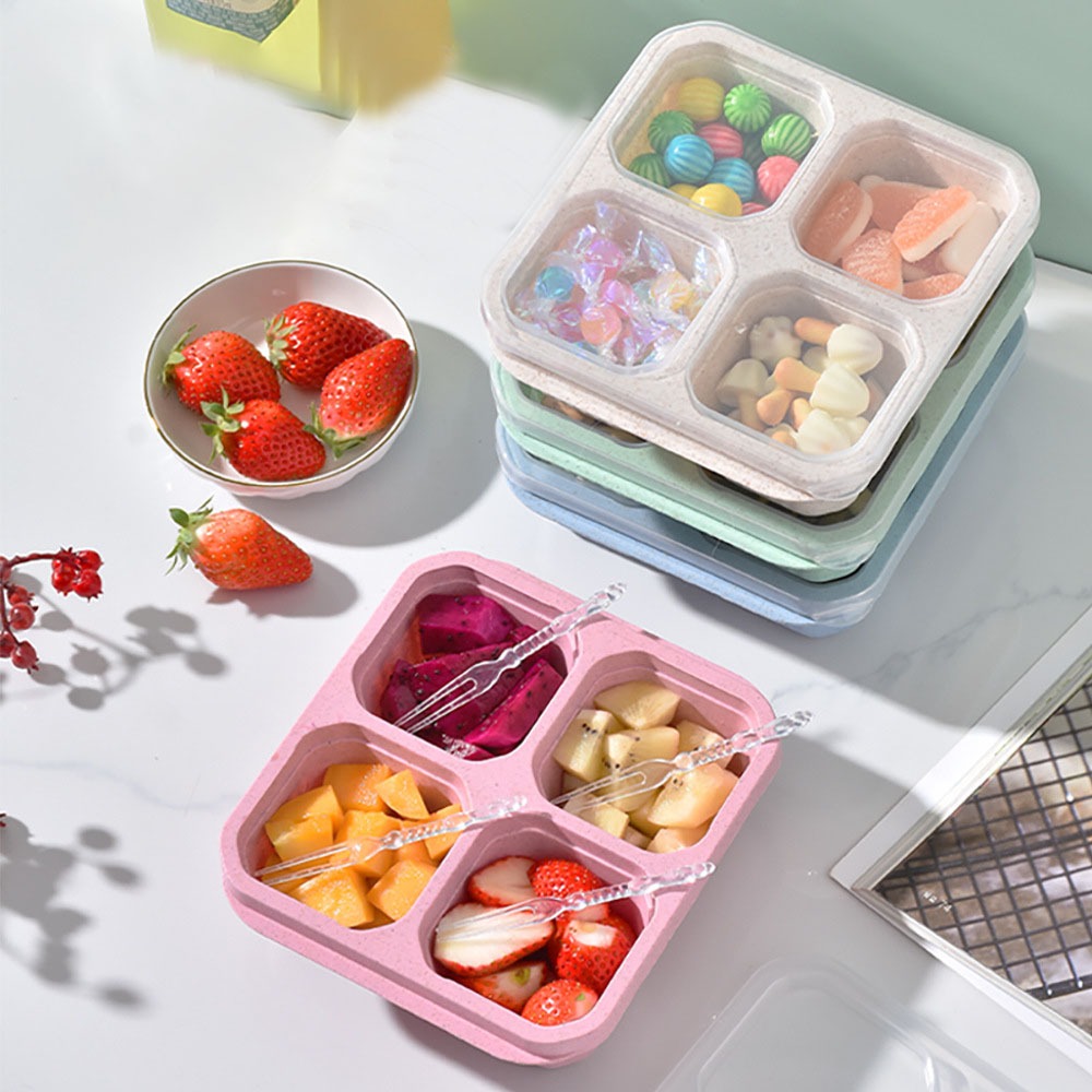 1pc Reusable Wheat Straw 4 Com - Meal Prep Ideas ulasan dan harga