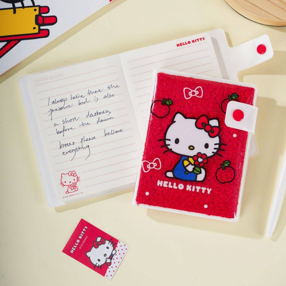 Genuine Hello Kitty Plush Snap - Meal Prep Notebook ulasan dan harga