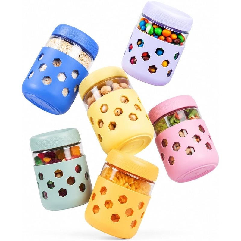 LLCS-Glass Jars With Airtight  - Meal Prep Oatmeal ulasan dan harga