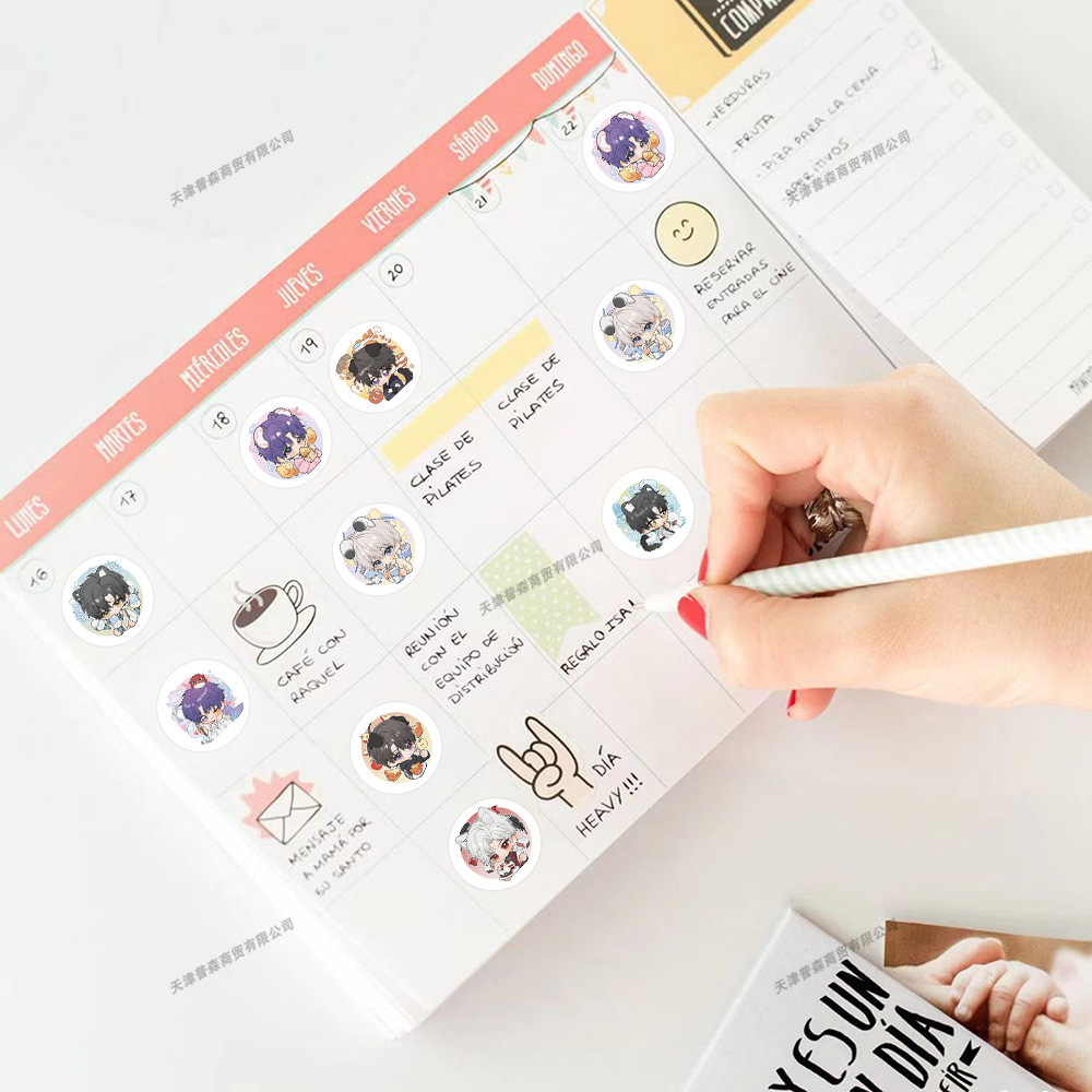 500Pcs Roll Kawaii Cartoon Sti - Meal Prep Notebook ulasan dan harga