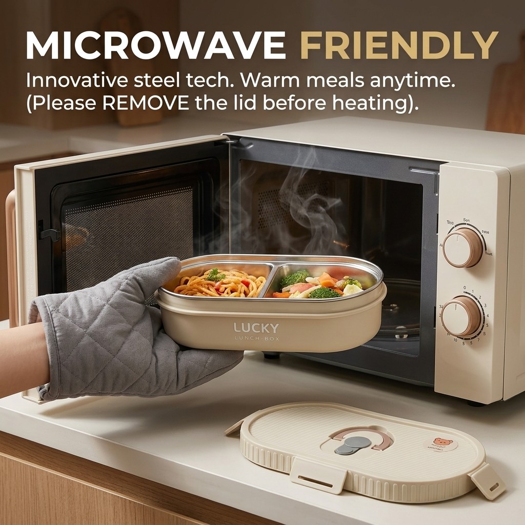 Microwavable 304 Stainless Ste - Meal Prep Ideas ulasan dan harga