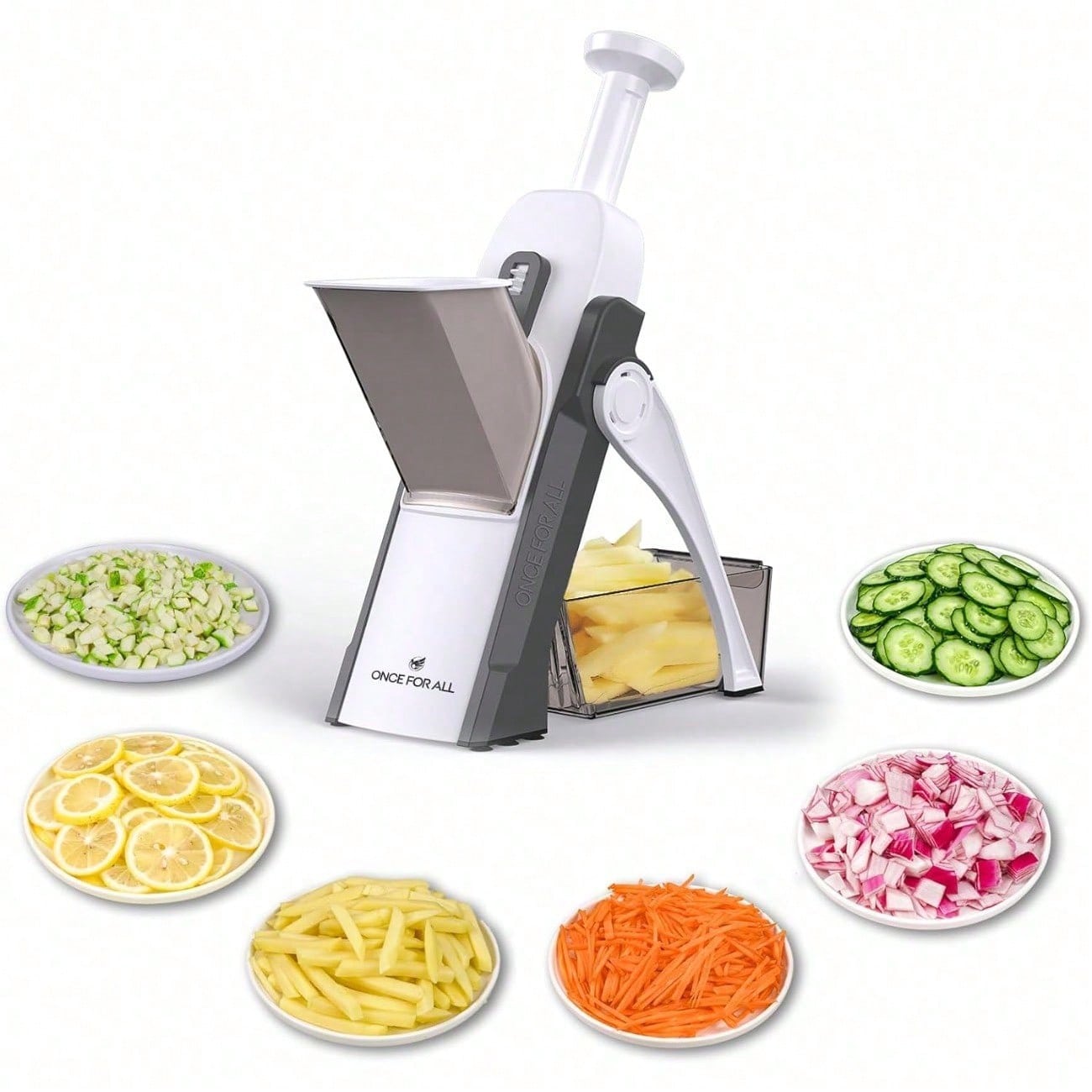 Safe Mandoline Slicer 5 in 1 V - Meal Prep With Potatoes ulasan dan harga