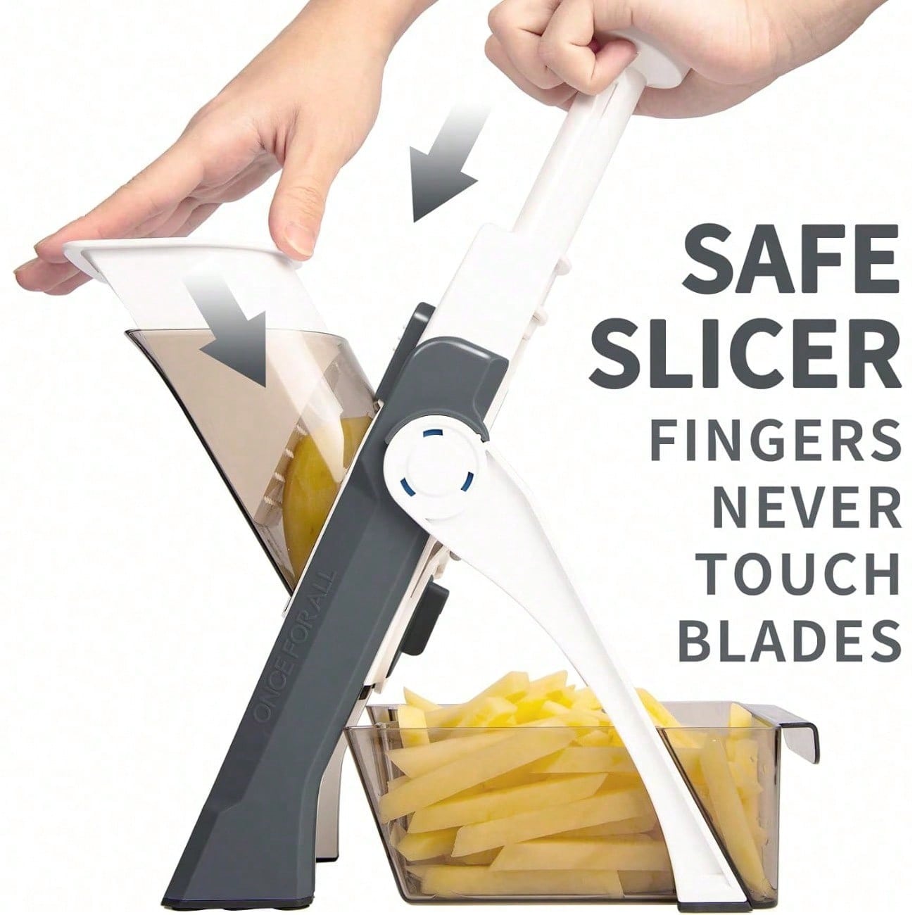 Safe Mandoline Slicer 5 in 1 V - Meal Prep With Potatoes ulasan dan harga