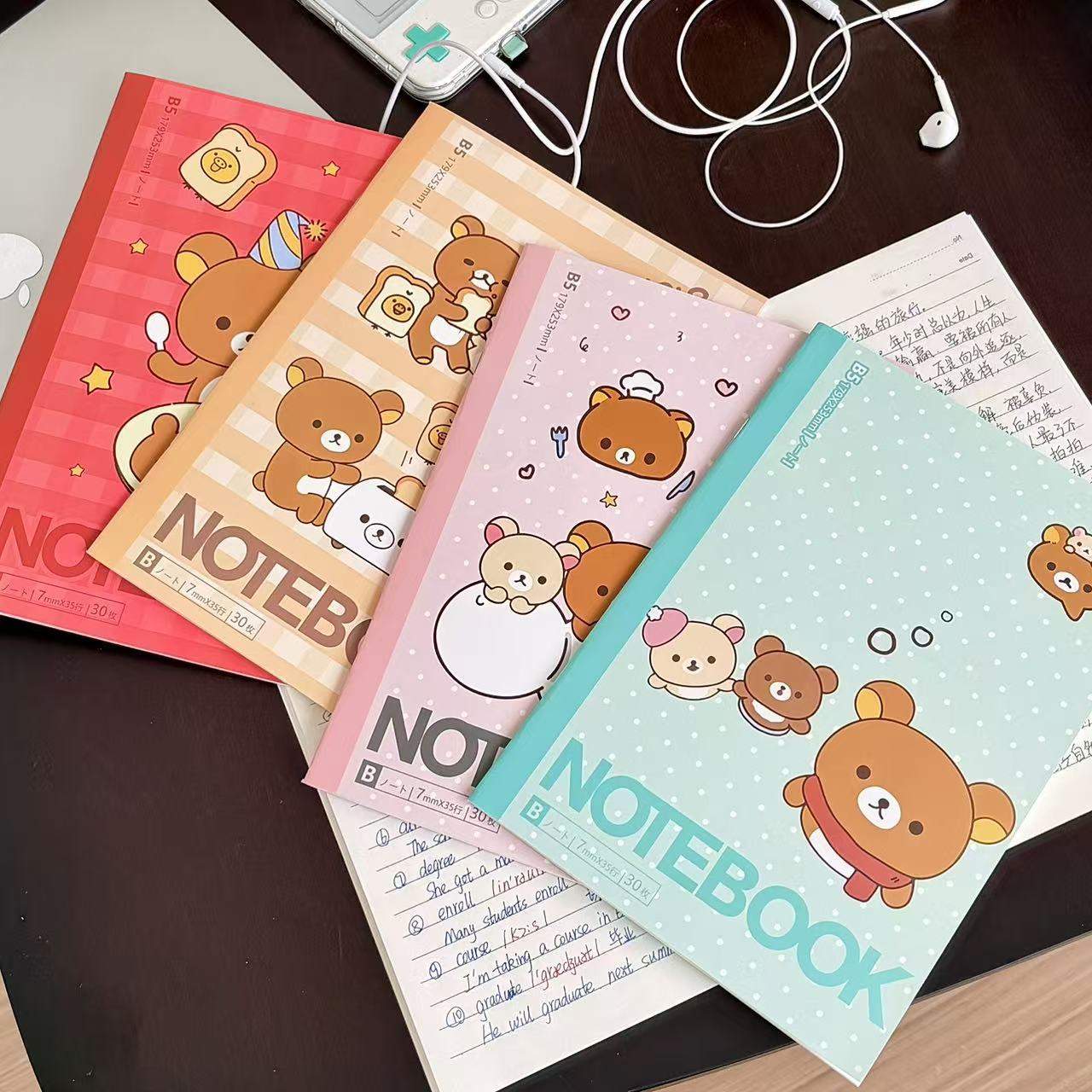 Kawaii Rilakkuma Bear Lined No - Meal Prep Notebook ulasan dan harga