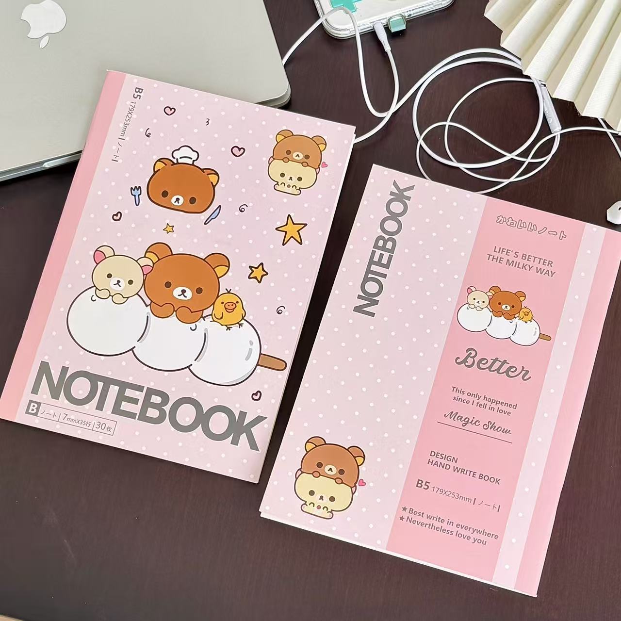 Kawaii Rilakkuma Bear Lined No - Meal Prep Notebook ulasan dan harga