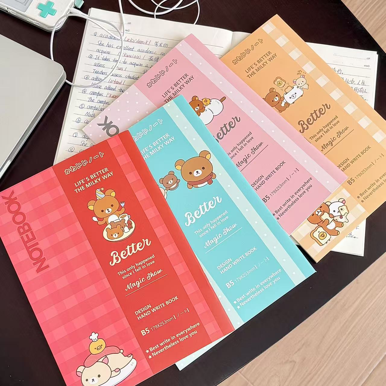 Kawaii Rilakkuma Bear Lined No - Meal Prep Notebook ulasan dan harga