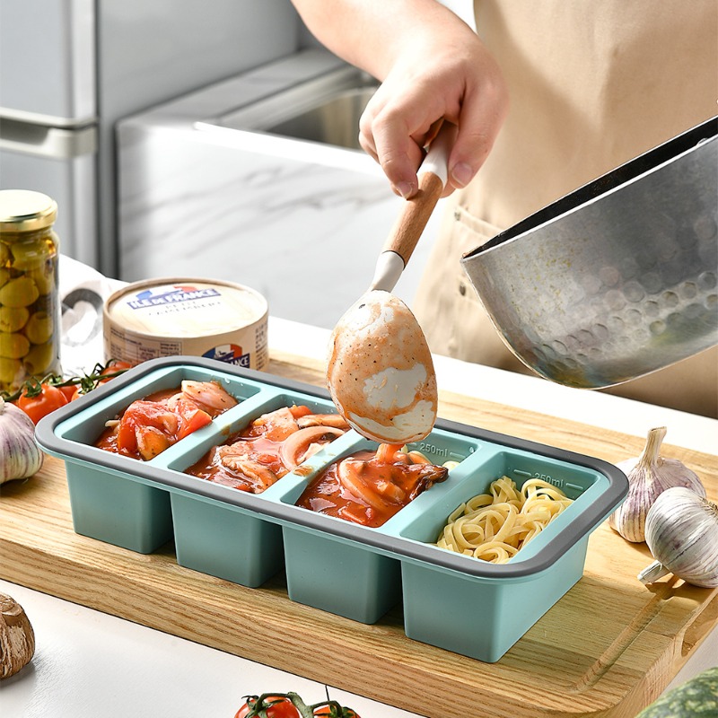 1pc Silicone Food Freezer Tray - Meal Prep Oatmeal ulasan dan harga