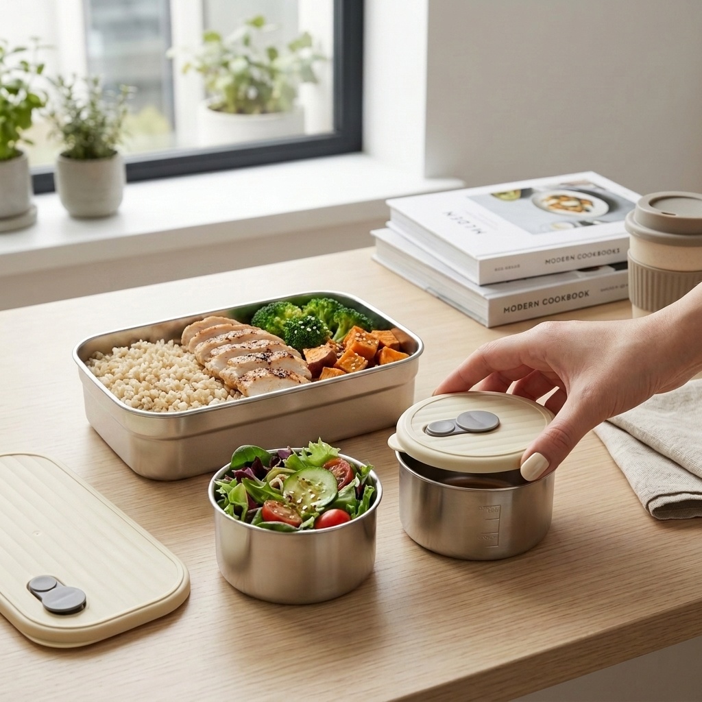 Microwave Safe 304 Stainless S - Meal Prep Ideas ulasan dan harga