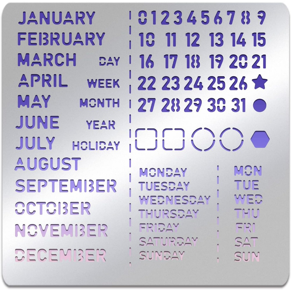 Stencil Calendar Stainless Ste - Meal Prep Notebook ulasan dan harga
