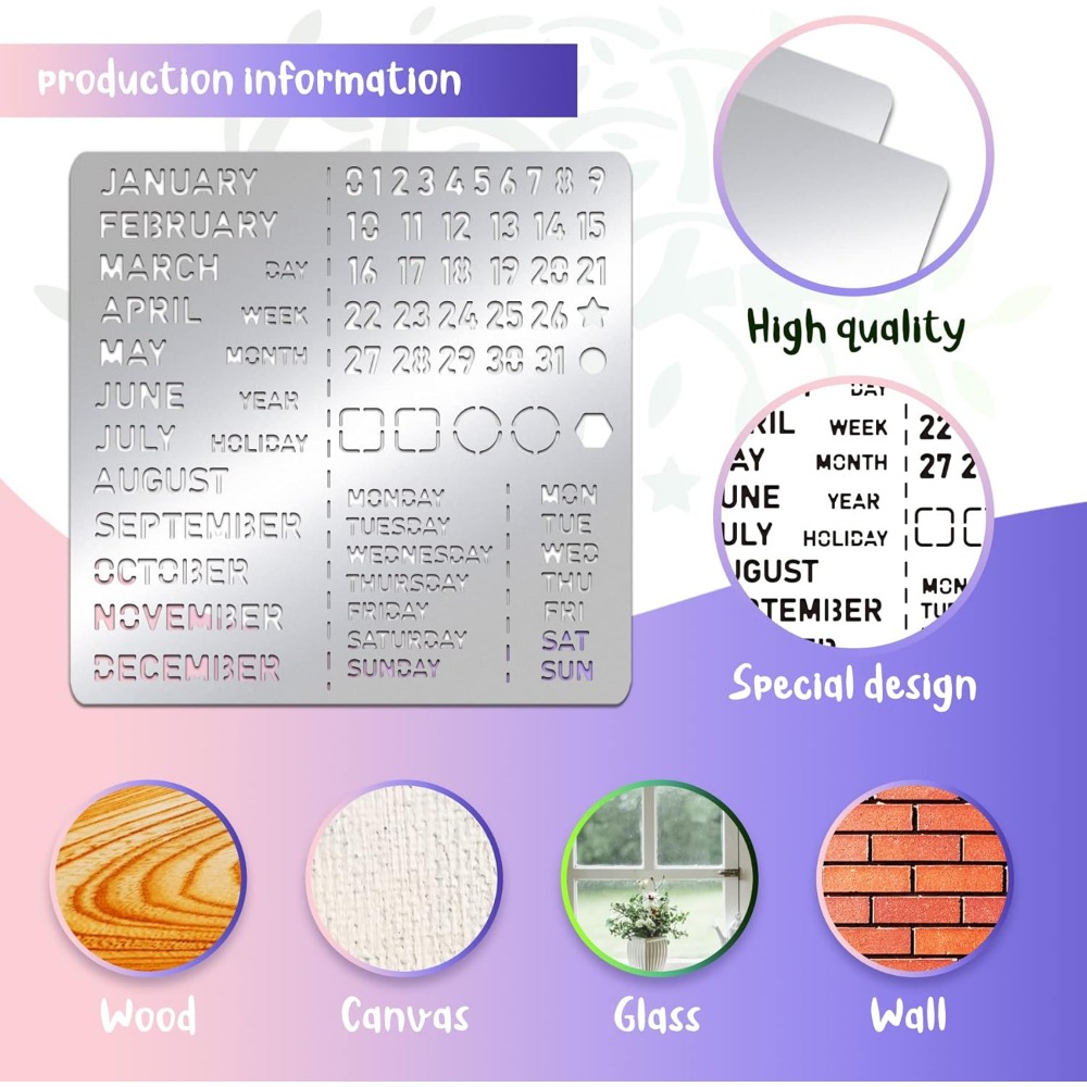Stencil Calendar Stainless Ste - Meal Prep Notebook ulasan dan harga