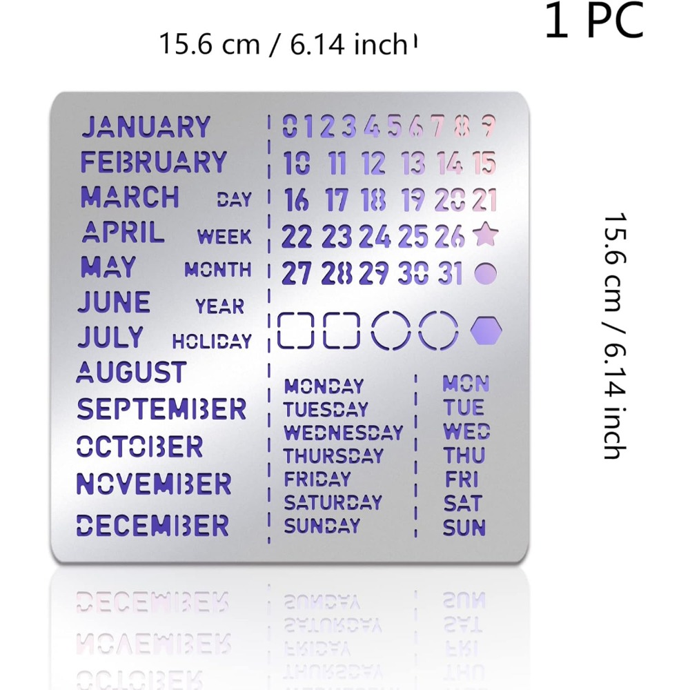 Stencil Calendar Stainless Ste - Meal Prep Notebook ulasan dan harga
