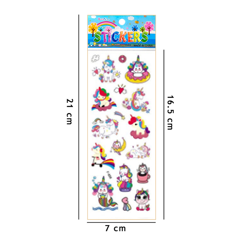 10 Sheets Cute Unicorn Sticker - Meal Prep Notebook ulasan dan harga