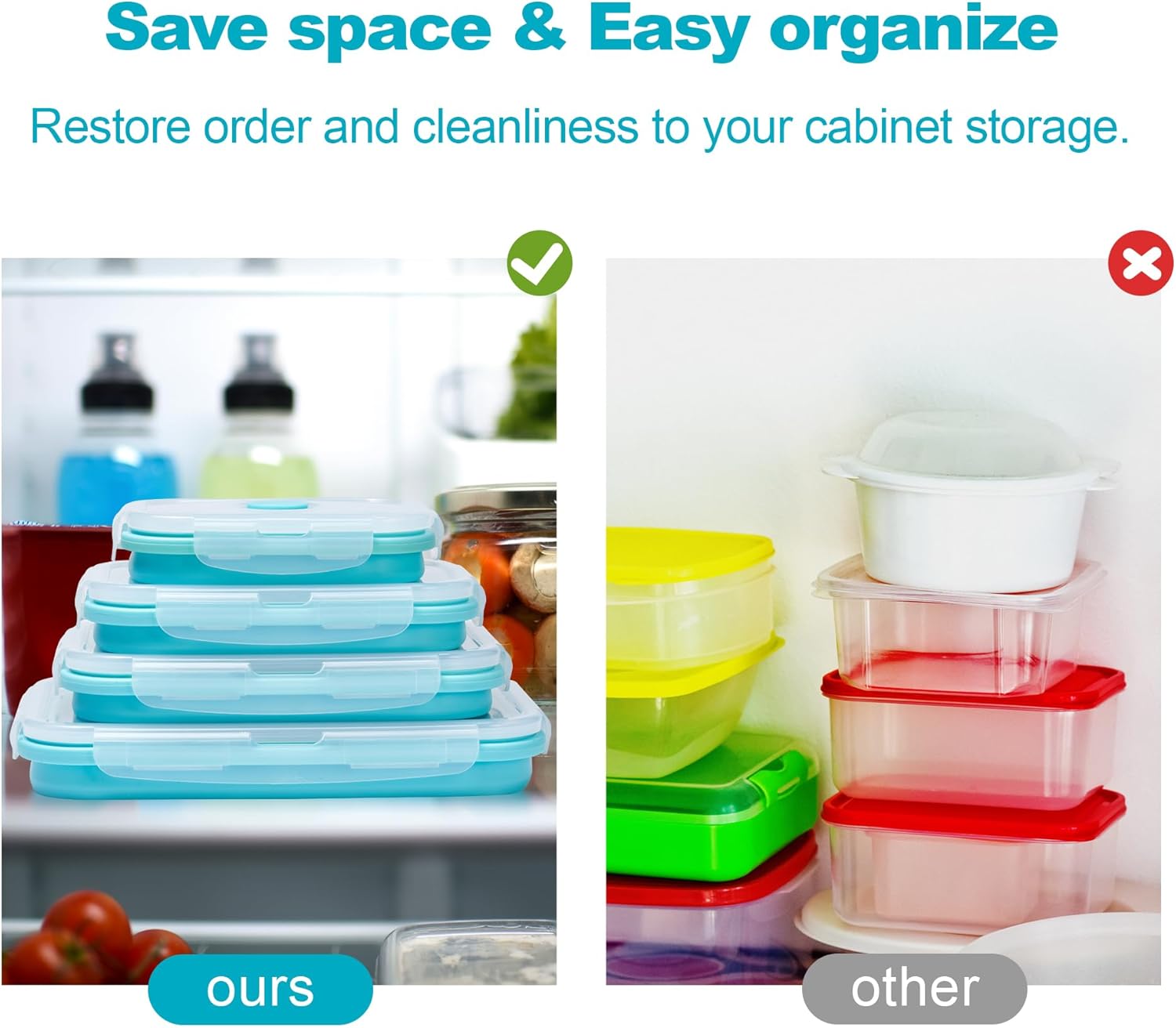 Collapsible Food Storage Conta - Meal Prep Oatmeal ulasan dan harga