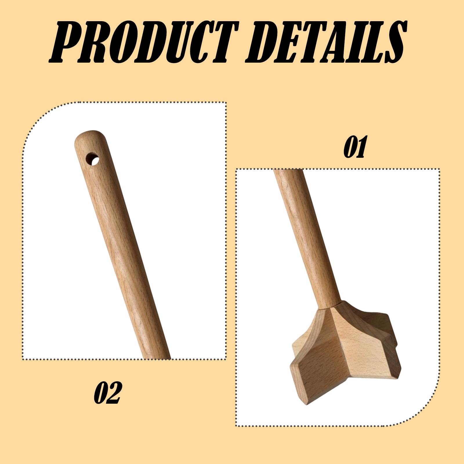 Premium Wood Potato Masher Eas - Meal Prep With Potatoes ulasan dan harga