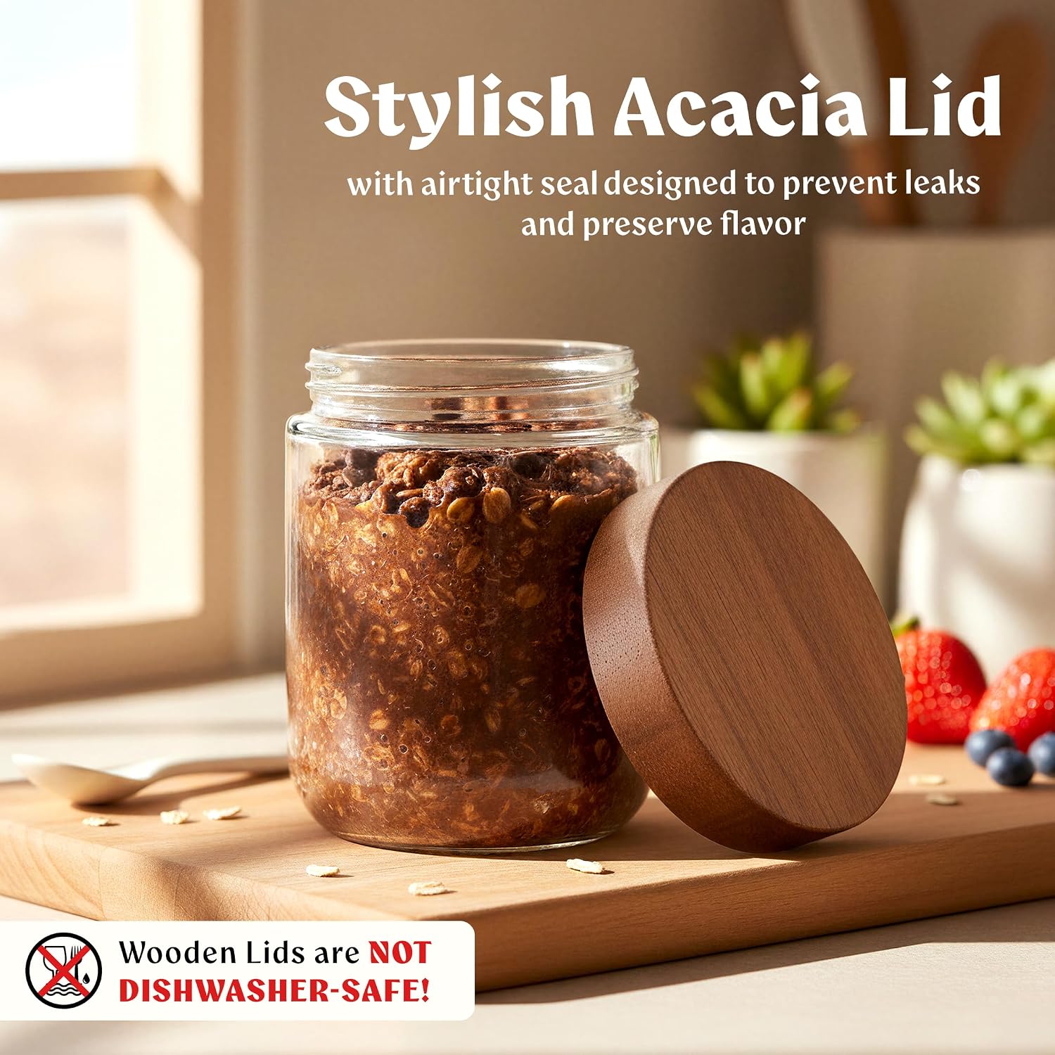 16oz Glass Meal Prep Jars with - Meal Prep Overnight Oats ulasan dan harga