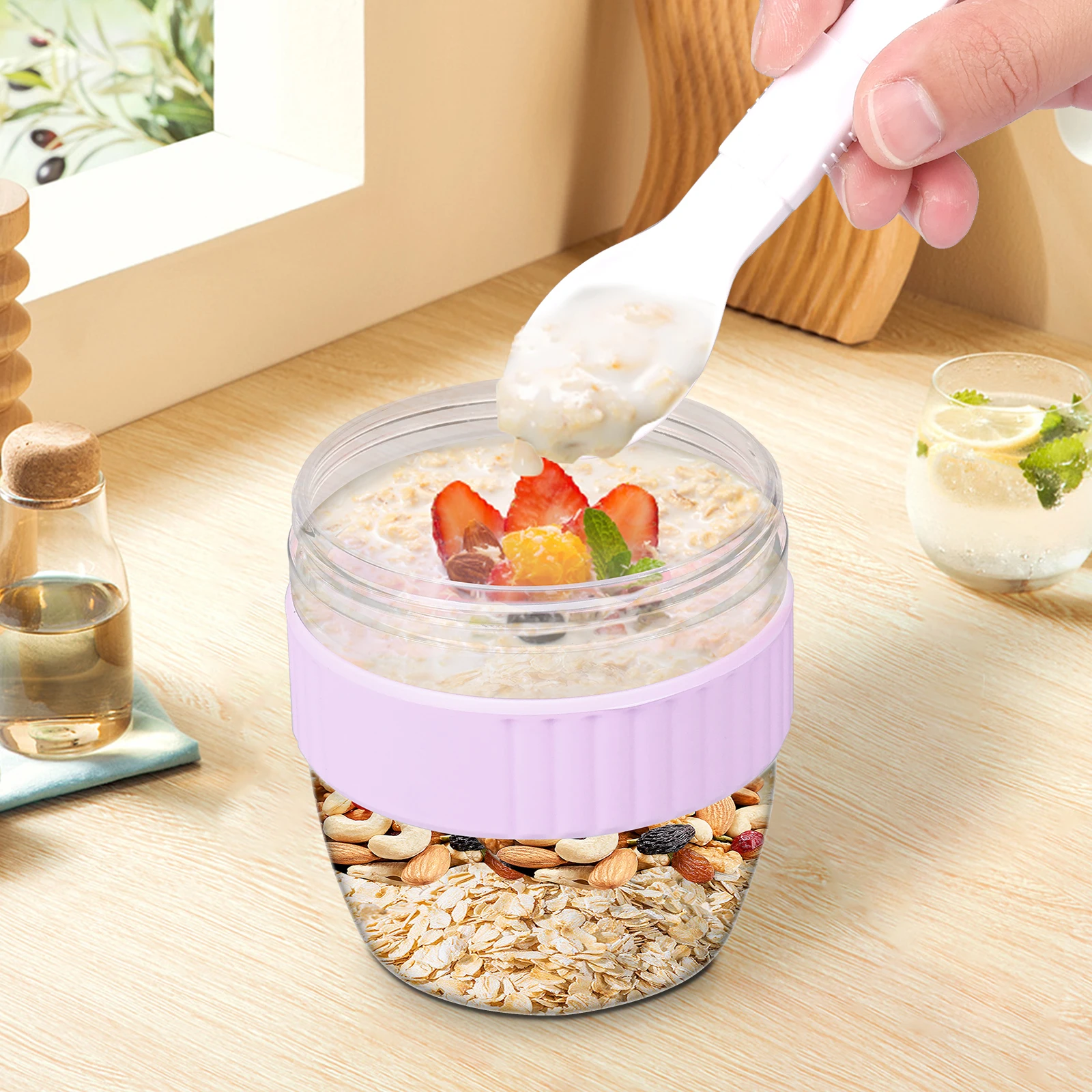 Double Layer Overnight Oats Co - Meal Prep Oatmeal ulasan dan harga